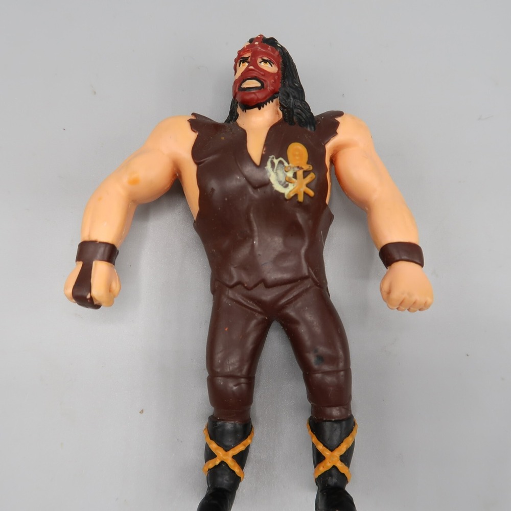 Vintage WWF WWE Titan Sports 1997 5" Bendable Mankind Bend-ems wrestling